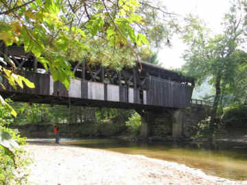 Whittier Covered Bridge 29-02-08. Photo by Liz Keating, September 18, 2006